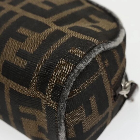 FENDI Zucca Canvas Pouch Brown Black Auth - Picture 14 of 16